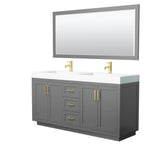Wyndham Collection - Miranda 72 Inch Double Bathroom Vanity in Dark Gray