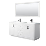 Wyndham Collection - Miranda 72 Inch Double Bathroom Vanity in White