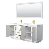 Miranda 72 Inch Double Bathroom Vanity in White