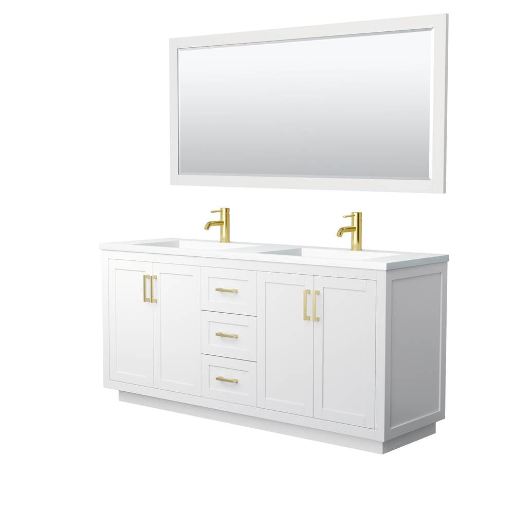 Wyndham Collection - Miranda 72 Inch Double Bathroom Vanity in White