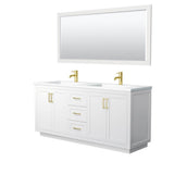 Wyndham Collection - Miranda 72 Inch Double Bathroom Vanity in White