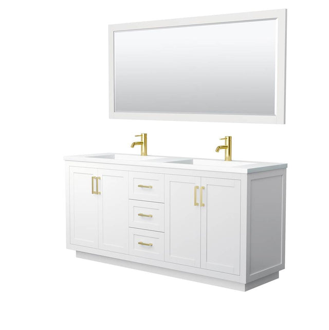 Wyndham Collection - Miranda 72 Inch Double Bathroom Vanity in White