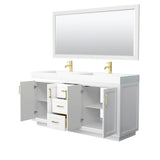 Miranda 72 Inch Double Bathroom Vanity in White