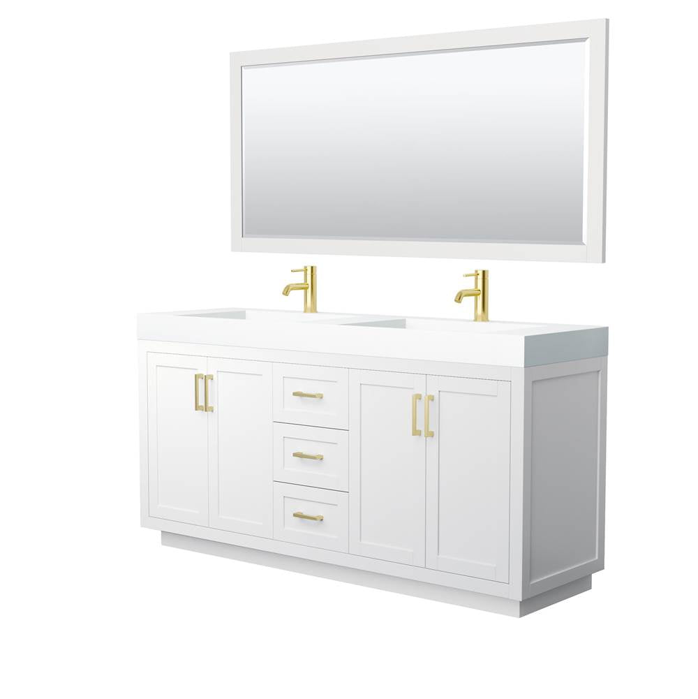 Wyndham Collection - Miranda 72 Inch Double Bathroom Vanity in White