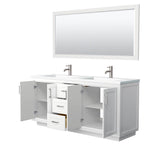 Miranda 72 Inch Double Bathroom Vanity in White