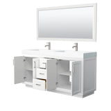 Miranda 72 Inch Double Bathroom Vanity in White