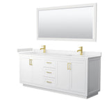 Wyndham Collection - Miranda 80 Inch Double Bathroom Vanity in White