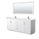 Wyndham Collection - Miranda 80 Inch Double Bathroom Vanity in White