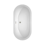 Soho 60 Inch Freestanding Bathtub in White with Polished Chrome Drain and Overflow Trim