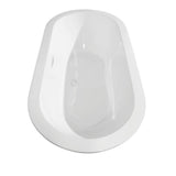 Soho 60 Inch Freestanding Bathtub in White with Shiny White Trim and Floor Mounted Faucet in Matte Black