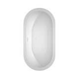 Soho 60 Inch Freestanding Bathtub in White with Shiny White Trim and Floor Mounted Faucet in Matte Black