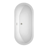 Soho 68 Inch Freestanding Bathtub in White with Polished Chrome Drain and Overflow Trim