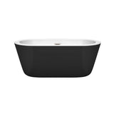 Mermaid 60 Inch Freestanding Bathtub in White with Polished Chrome Drain and Overflow Trim