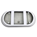 Brooklyn 60 Inch Freestanding Bathtub in White with Floor Mounted Faucet, Drain and Overflow Trim in Polished Chrome