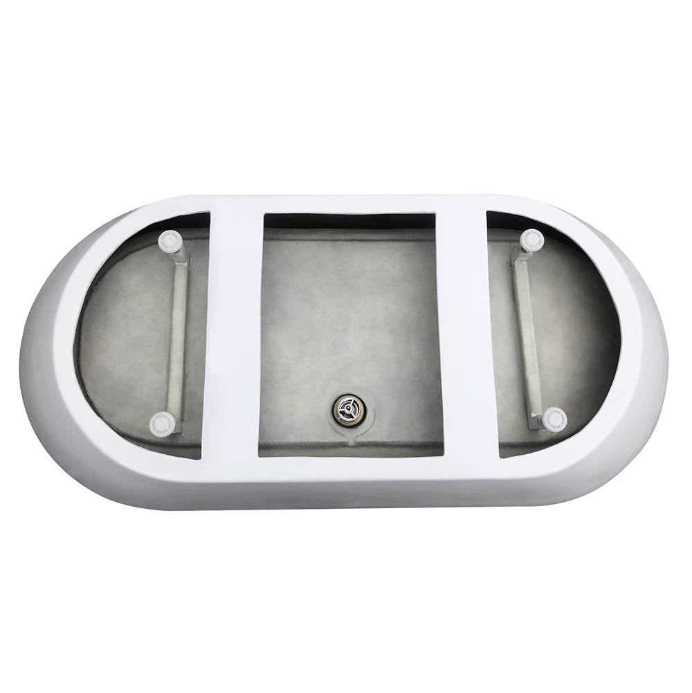 Brooklyn 67 Inch Freestanding Bathtub in White with Shiny White Drain and Overflow Trim
