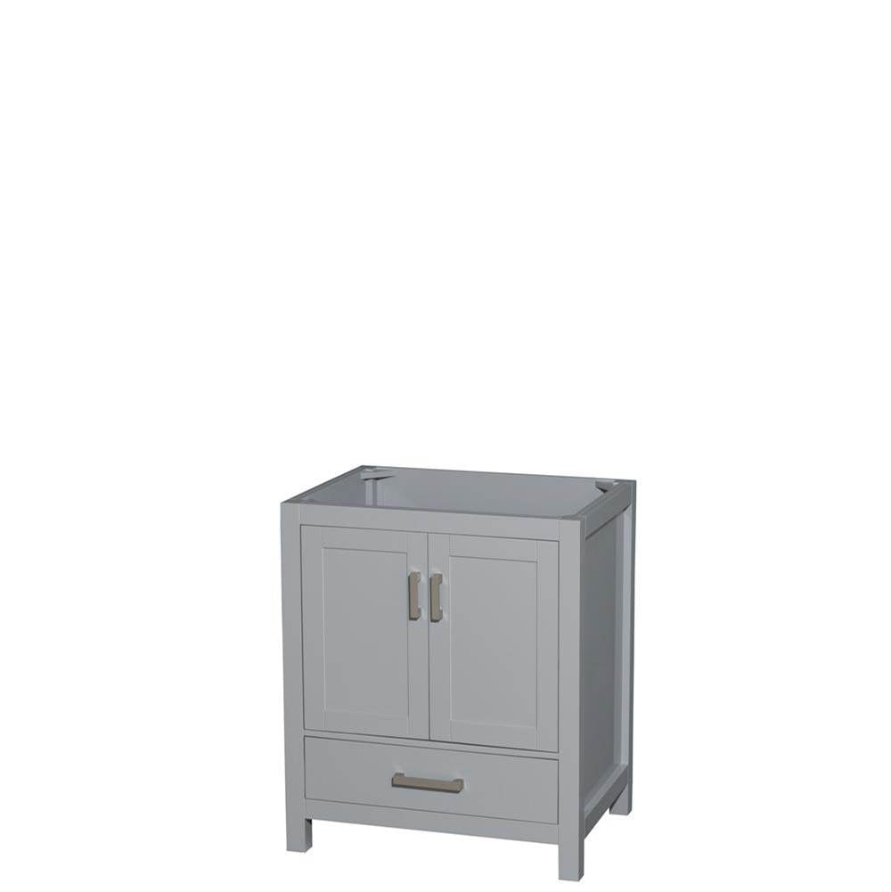 Wyndham Collection - Sheffield 30 Inch Single Bathroom Vanity in Gray, No Countertop, No Sink, and No Mirror - Gray
