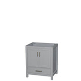 Wyndham Collection - Sheffield 30 Inch Single Bathroom Vanity in Gray, No Countertop, No Sink, and No Mirror - Gray