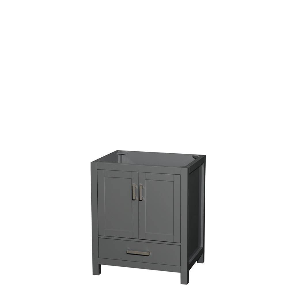 Wyndham Collection - Sheffield 30 Inch Single Bathroom Vanity in Dark Gray, No Countertop, No Sink, and No Mirror - Dark Gray