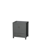 Wyndham Collection - Sheffield 30 Inch Single Bathroom Vanity in Dark Gray, No Countertop, No Sink, and No Mirror - Dark Gray