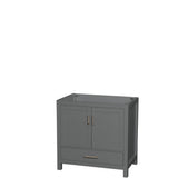 Wyndham Collection - Sheffield 36 Inch Single Bathroom Vanity in Dark Gray, No Countertop, No Sink, and No Mirror - Dark Gray