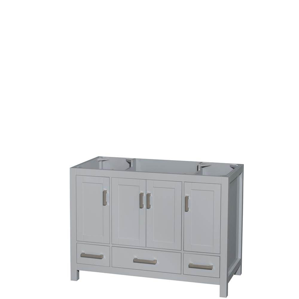 Wyndham Collection - Sheffield 48 Inch Single Bathroom Vanity in Gray, No Countertop, No Sink, and No Mirror - Gray