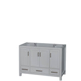 Wyndham Collection - Sheffield 48 Inch Single Bathroom Vanity in Gray, No Countertop, No Sink, and No Mirror - Gray