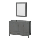 Wyndham Collection - Sheffield 48 Inch Single Bathroom Vanity in Dark Gray, No Countertop, No Sink, and Medicine Cabinet - Dark Gray