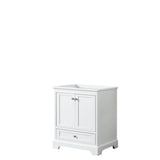 Wyndham Collection - Deborah 30 Inch Single Bathroom Vanity in White, No Countertop, No Sink, and No Mirror - White
