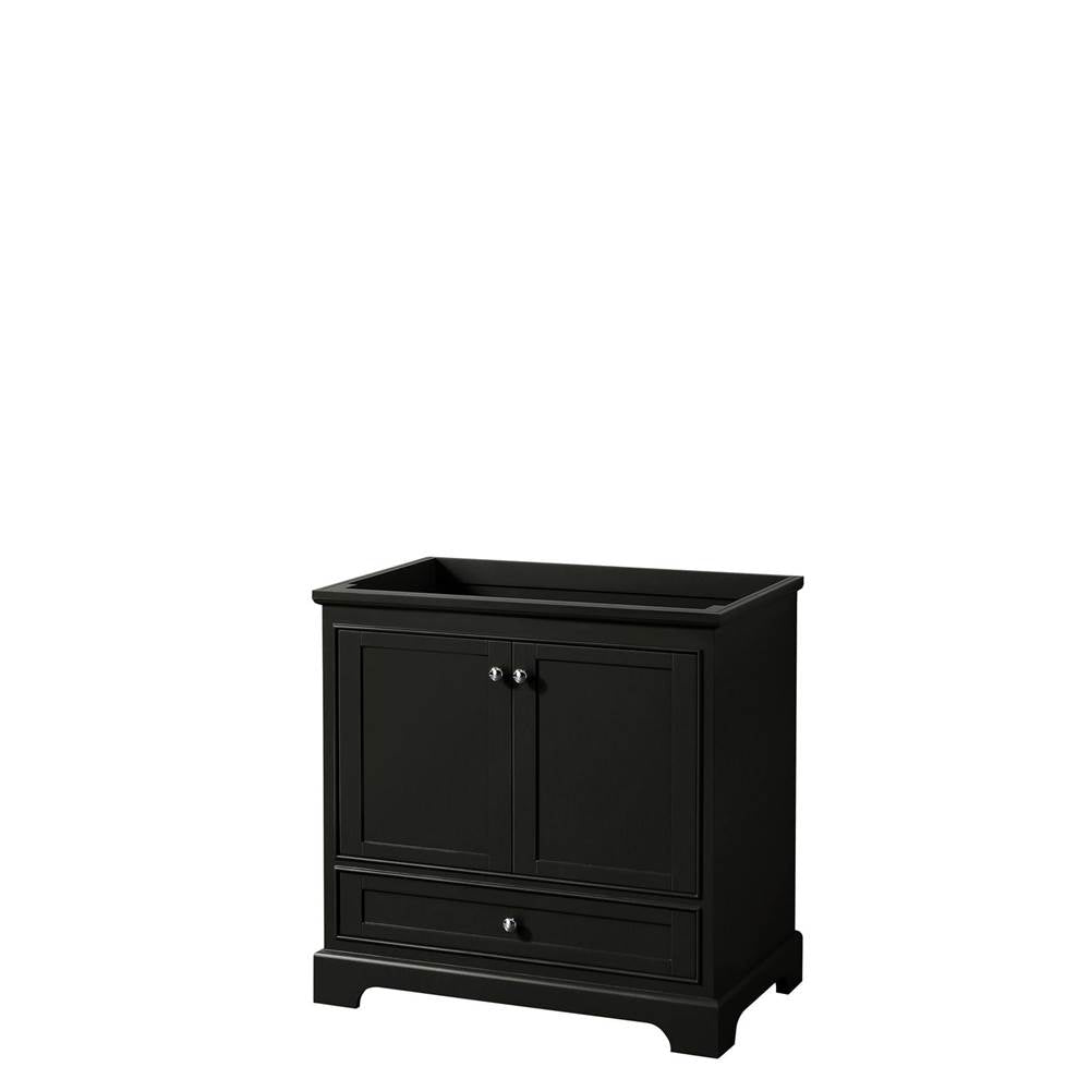 Wyndham Collection - Deborah 36 Inch Single Bathroom Vanity in Dark Espresso, No Countertop, No Sink, and No Mirror - Dark Espresso