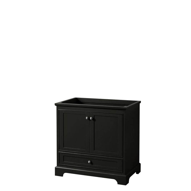 Wyndham Collection - Deborah 36 Inch Single Bathroom Vanity in Dark Espresso, No Countertop, No Sink, and No Mirror - Dark Espresso
