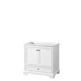 Wyndham Collection - Deborah 36 Inch Single Bathroom Vanity in White, No Countertop, No Sink, and No Mirror - White