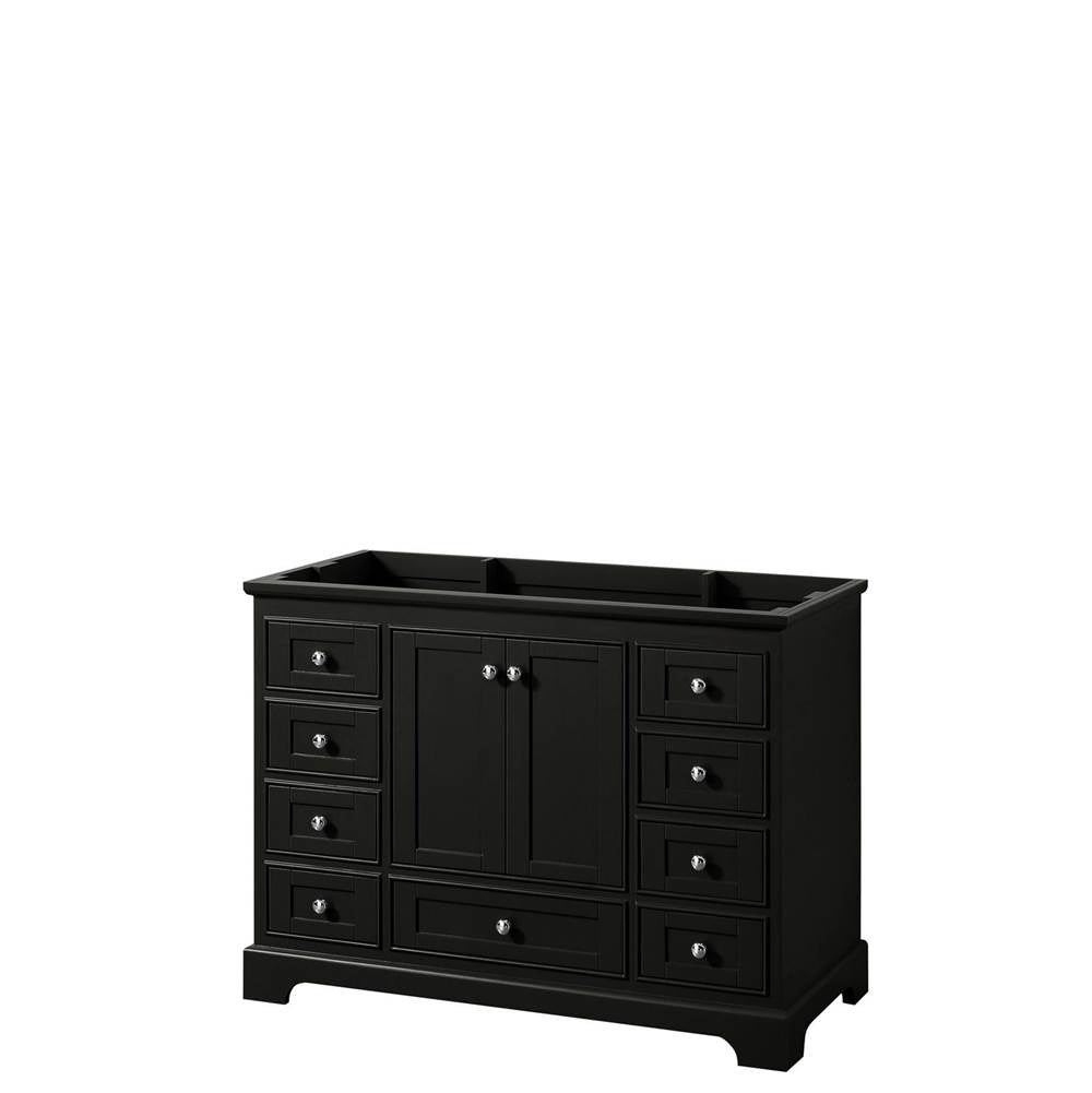 Wyndham Collection - Deborah 48 Inch Single Bathroom Vanity in Dark Espresso, No Countertop, No Sink, and No Mirror - Dark Espresso