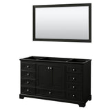 Wyndham Collection - Deborah 60 Inch Single Bathroom Vanity in Dark Espresso, No Countertop, No Sink, and 58 Inch Mirror - Dark Espresso