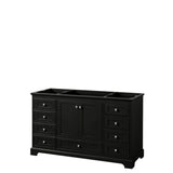 Wyndham Collection - Deborah 60 Inch Single Bathroom Vanity in Dark Espresso, No Countertop, No Sink, and No Mirror - Dark Espresso