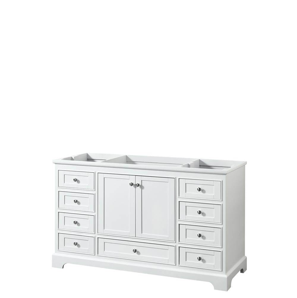 Wyndham Collection - Deborah 60 Inch Single Bathroom Vanity in White, No Countertop, No Sink, and No Mirror - White