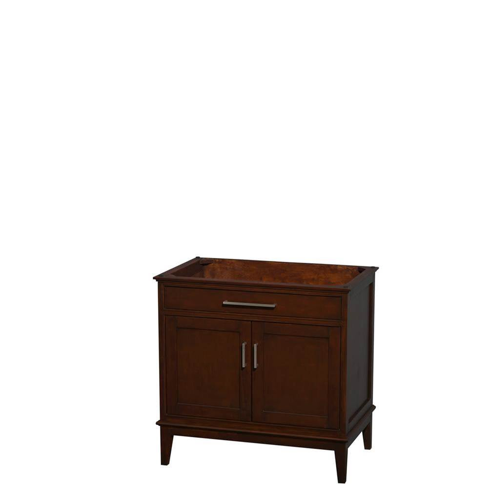 Wyndham Collection - Hatton 36 Inch Single Bathroom Vanity in Dark Chestnut, No Countertop, No Sink, and No Mirror - Dark Chestnut