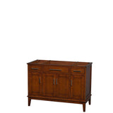 Wyndham Collection - Hatton 48 Inch Single Bathroom Vanity in Light Chestnut, No Countertop, No Sink, and No Mirror - Light Chestnut