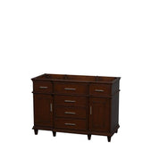 Wyndham Collection - Berkeley 48 Inch Single Bathroom Vanity in Dark Chestnut with No Countertop, No Sink, No Mirror - Dark Chestnut