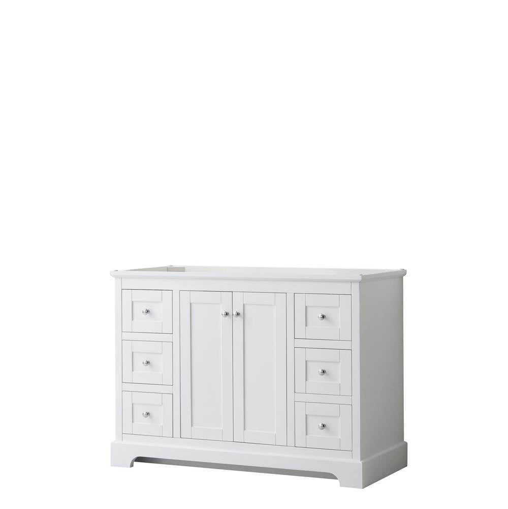 Wyndham Collection - Avery 48 Inch Single Bathroom Vanity in White, No Countertop, No Sink, and No Mirror - White