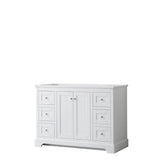 Wyndham Collection - Avery 48 Inch Single Bathroom Vanity in White, No Countertop, No Sink, and No Mirror - White