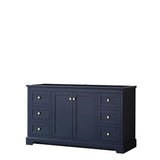 Wyndham Collection - Avery 60 Inch Single Bathroom Vanity in Dark Blue, No Countertop, No Sink, and No Mirror - Dark Blue
