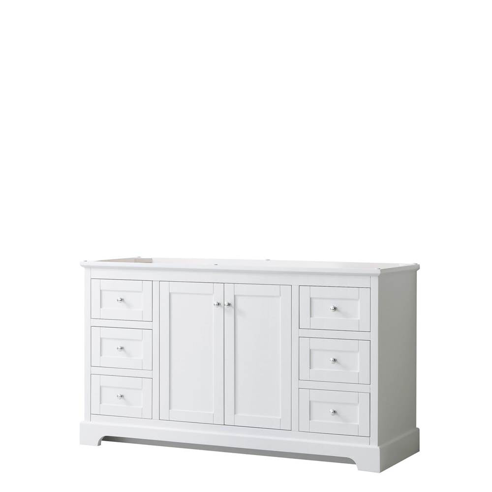 Wyndham Collection - Avery 60 Inch Single Bathroom Vanity in White, No Countertop, No Sink, and No Mirror - White