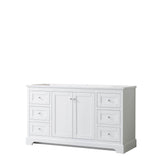 Wyndham Collection - Avery 60 Inch Single Bathroom Vanity in White, No Countertop, No Sink, and No Mirror - White
