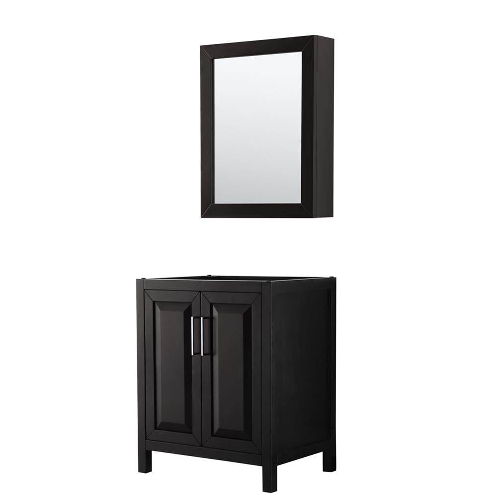 Wyndham Collection - Daria 30 Inch Single Bathroom Vanity in Dark Espresso, No Countertop, No Sink, and Medicine Cabinet - Dark Espresso