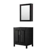 Wyndham Collection - Daria 30 Inch Single Bathroom Vanity in Dark Espresso, No Countertop, No Sink, and Medicine Cabinet - Dark Espresso