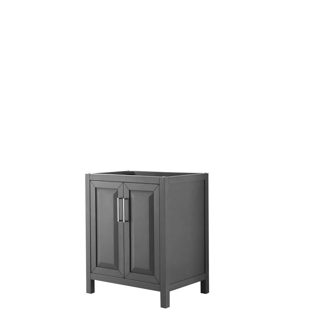 Wyndham Collection - Daria 30 Inch Single Bathroom Vanity in Dark Gray, No Countertop, No Sink, and No Mirror - Dark Gray