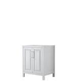 Wyndham Collection - Daria 30 Inch Single Bathroom Vanity in White, No Countertop, No Sink, and No Mirror - White