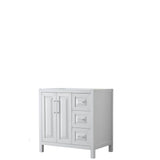Wyndham Collection - Daria 36 Inch Single Bathroom Vanity in White, No Countertop, No Sink, and No Mirror - White