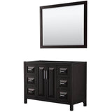 Wyndham Collection - Daria 48 Inch Single Bathroom Vanity in Dark Espresso, No Countertop, No Sink, and 46 Inch Mirror - Dark Espresso