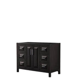 Wyndham Collection - Daria 48 Inch Single Bathroom Vanity in Dark Espresso, No Countertop, No Sink, and No Mirror - Dark Espresso